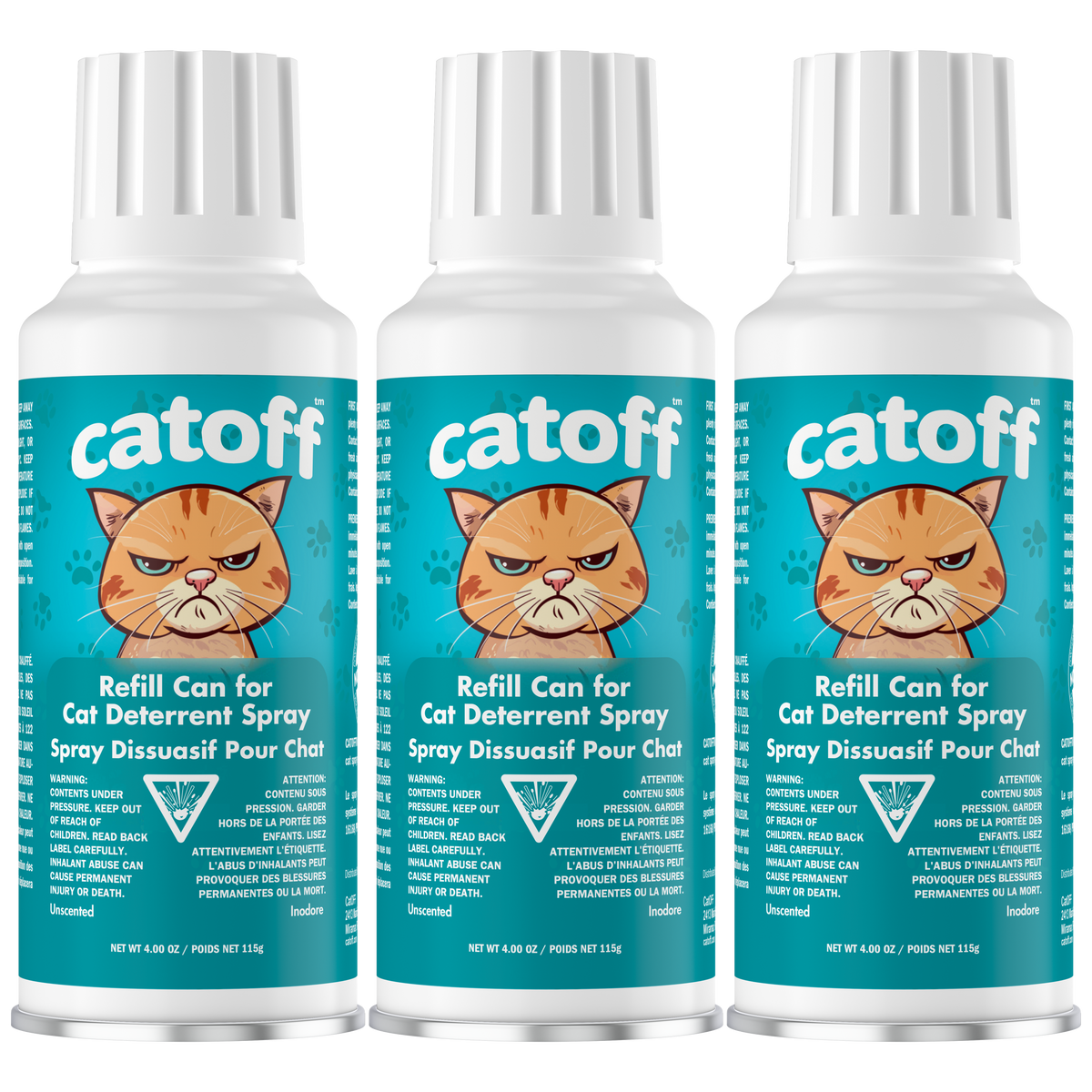 CatOff™ Cat Deterrent Spray Refill Can 115ml