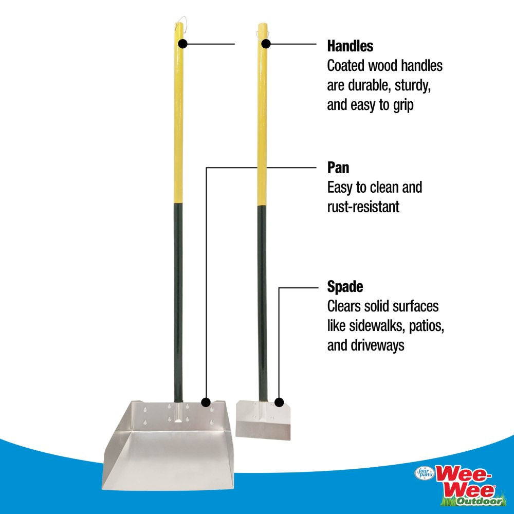 Parts of the Four Paws Dog Spade Set Large in Green and Yellow
