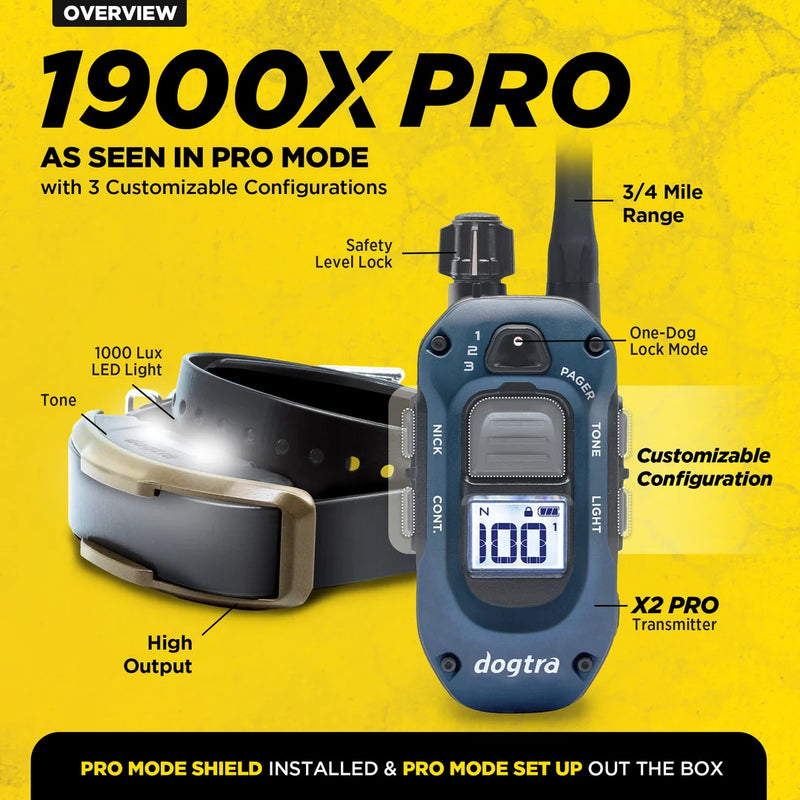 Dogtra - 1900X Pro - 3/4-Mile - Remote Training Collar-zoom-