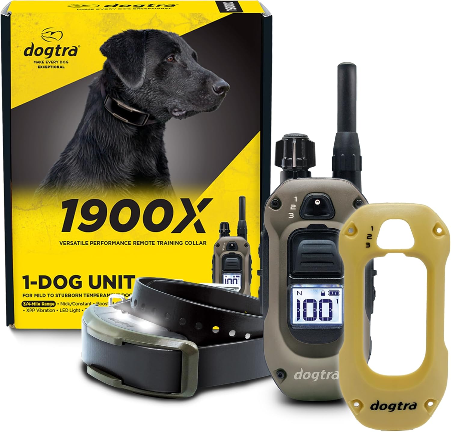 Dogtra 1900X & Coyote X-Shield Bundle - 3/4 Mile Dog Training E-Collar-1