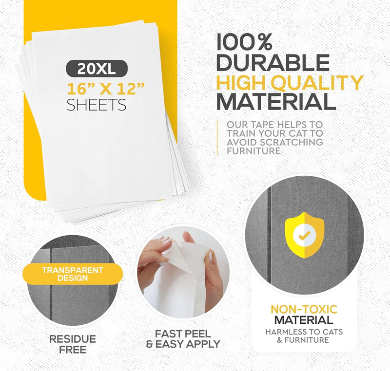 CatWay - 20XL 16”x12” Anti Cat Scratch Furniture Protectors (20 Pack)-zoom-