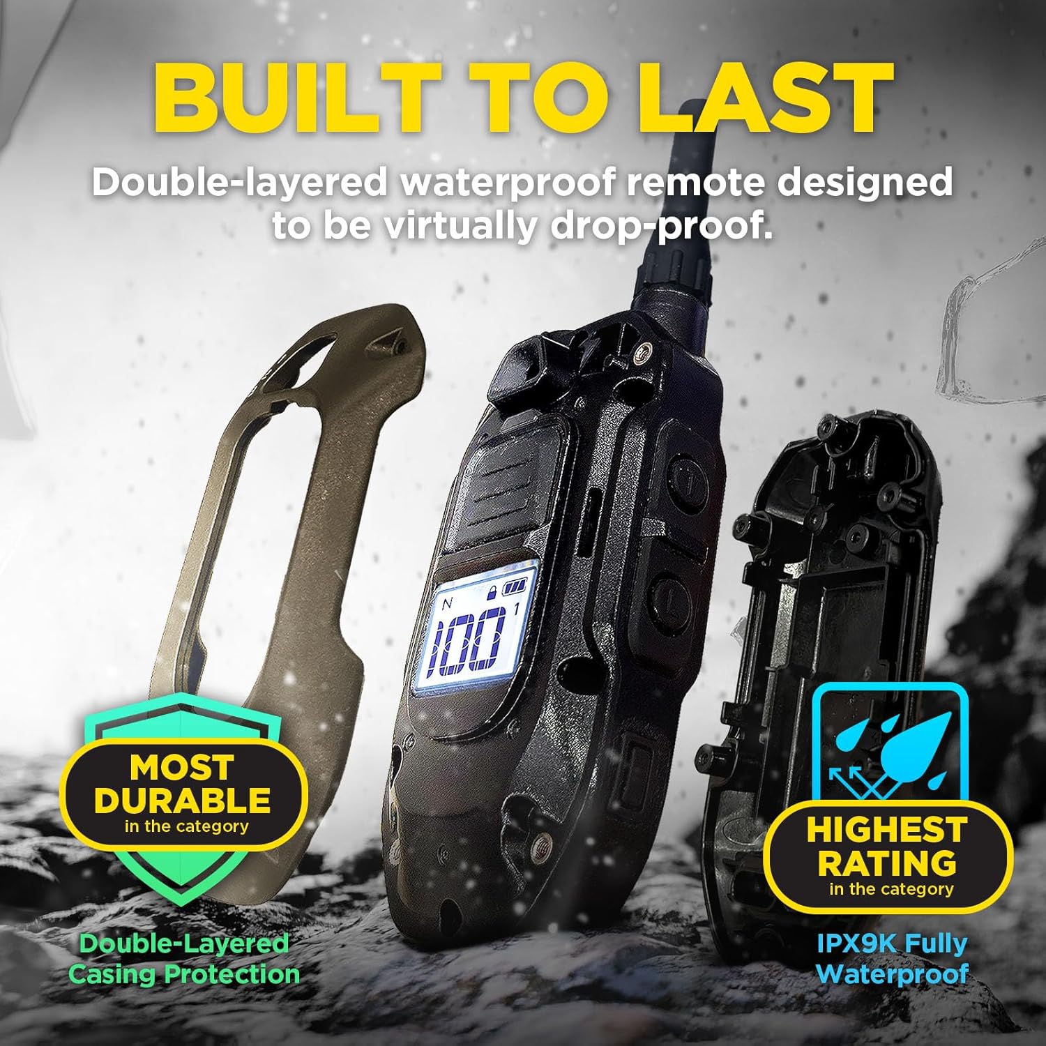 Dogtra 1900X & Coyote X-Shield Bundle - 3/4 Mile Dog Training E-Collar-zoom-9
