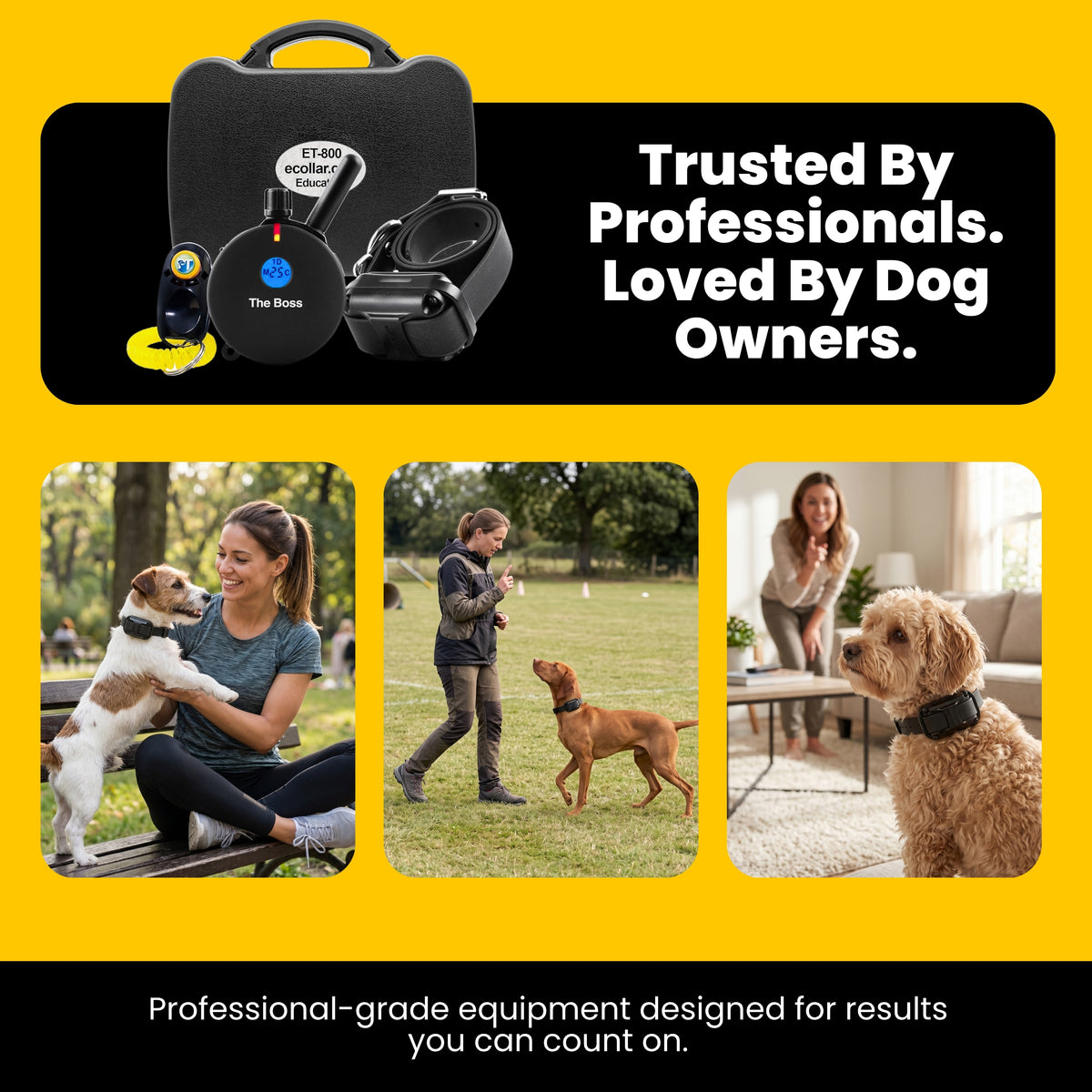 Boss Educator ET-800 Remote Dog Training Collar Black-zoom-2