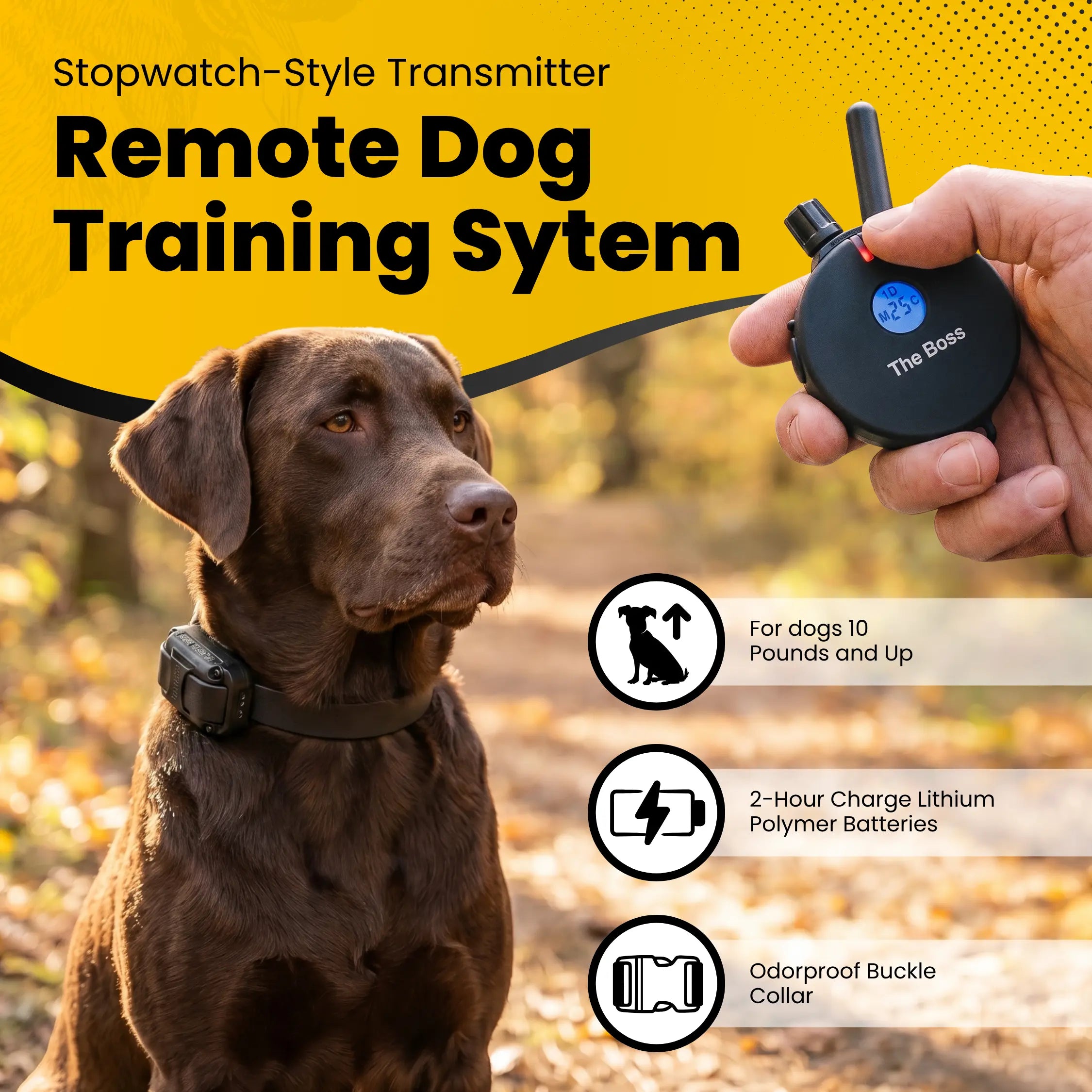 petstek.myshopify.com Boss Educator ET-800 Remote Dog Training Collar Black  E-Collar Technologies