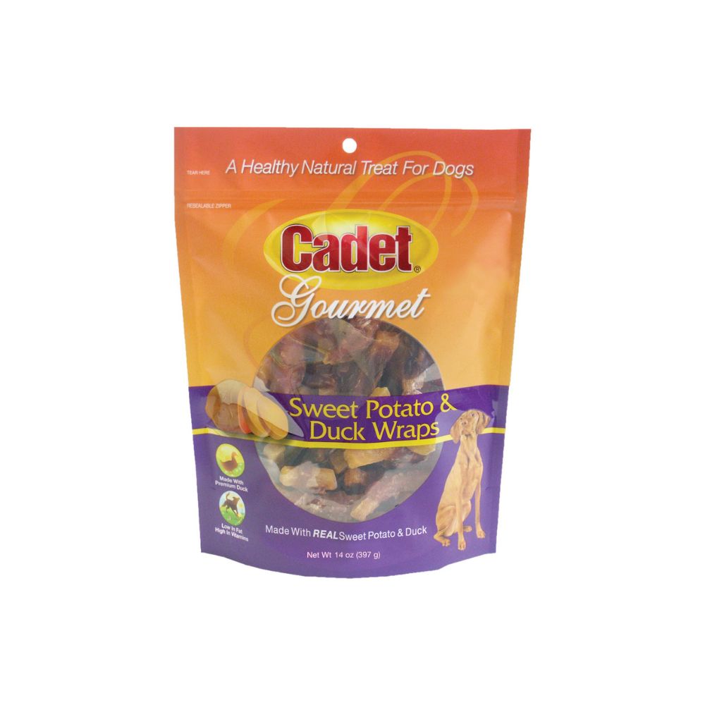 14-Ounce Pack of Cadet Premium Gourmet Duck and Sweet Potato Wraps Treats