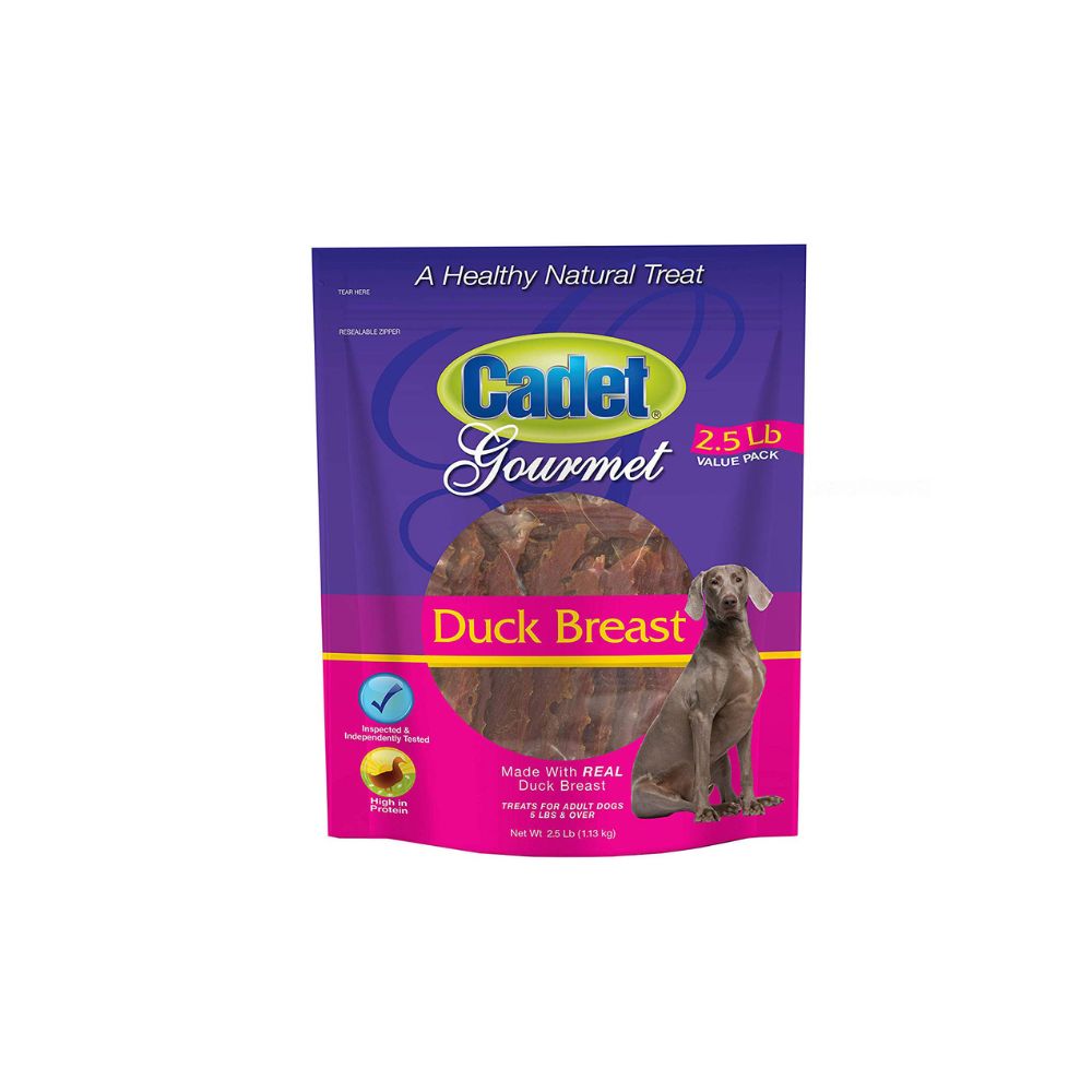 One 2.5-Pound Pack of Cadet Premium Gourmet Duck Breast Treats
