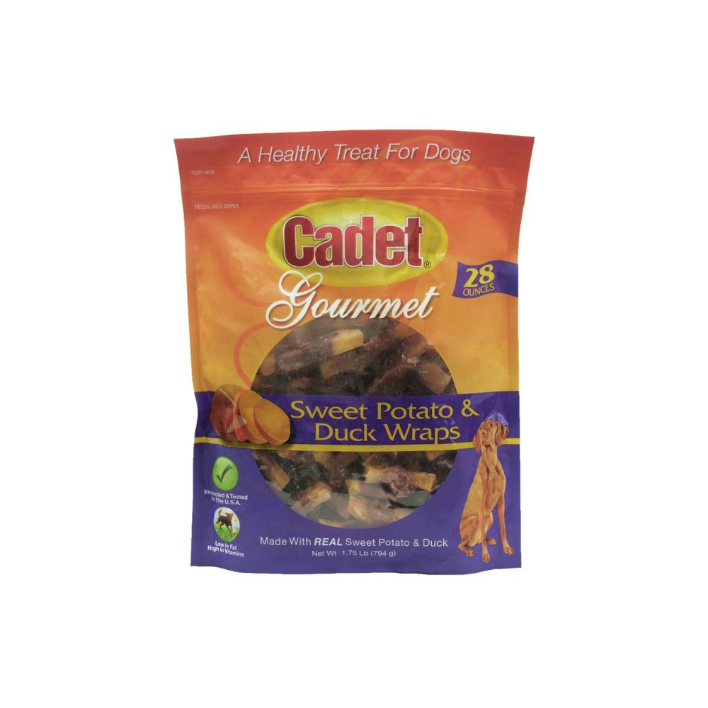 28-Ounce Pack of Cadet Premium Gourmet Duck and Sweet Potato Wraps Treats