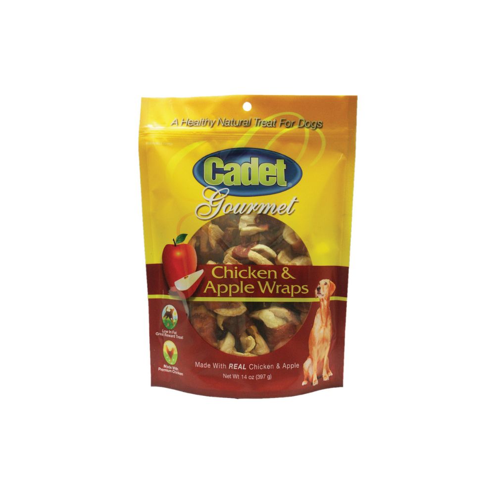 14-Ounce Pack of Cadet Premium Gourmet Chicken with Apple Wraps Treats