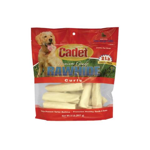 One Pack Cadet Rawhide Curls 2 Pounds