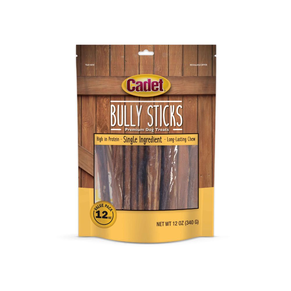 12-Ounce Pack of Small Cadet Bully Sticks Dog Treats