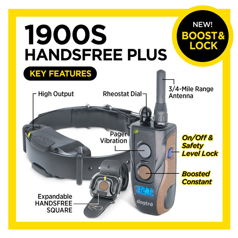 Dogtra - 1900S Handsfree Plus Boost & Lock - 3/4 Mile - Remote Training Collar-zoom-