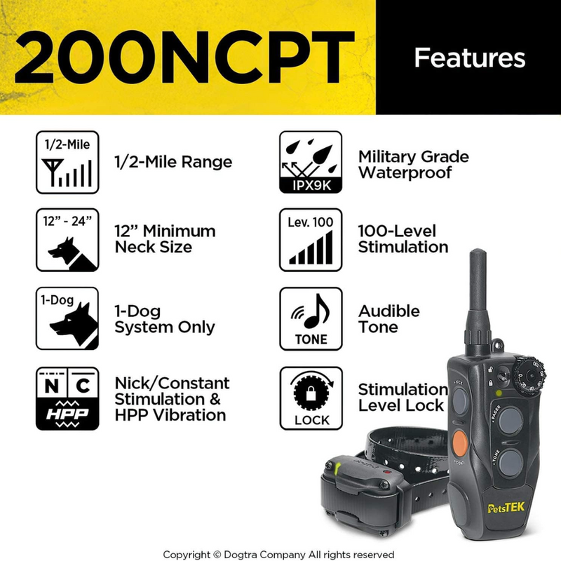 Dogtra - 200NCPT - 1/2 Mile - Remote Training Collar-zoom-