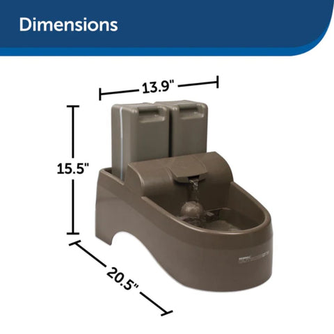 Drinkwell ZWW00-17111 Outdoor Dog Fountain Dimensions