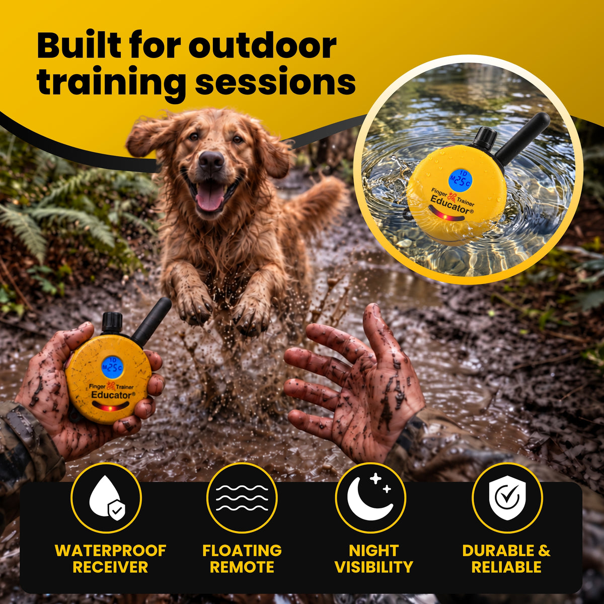 Finger Trainer FT-330 Remote Dog Training Collar by E-Collar Technologies