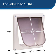 PetSafe 4-Way Interior Locking Cat Door Dimensions