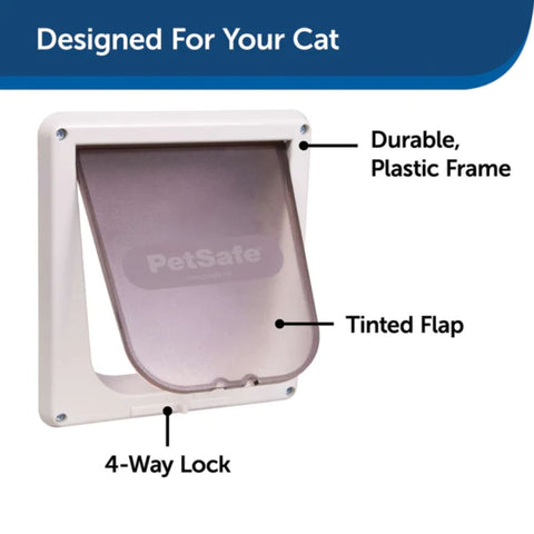PetSafe P1-4W-11 4-Way Interior Locking Cat Door Features