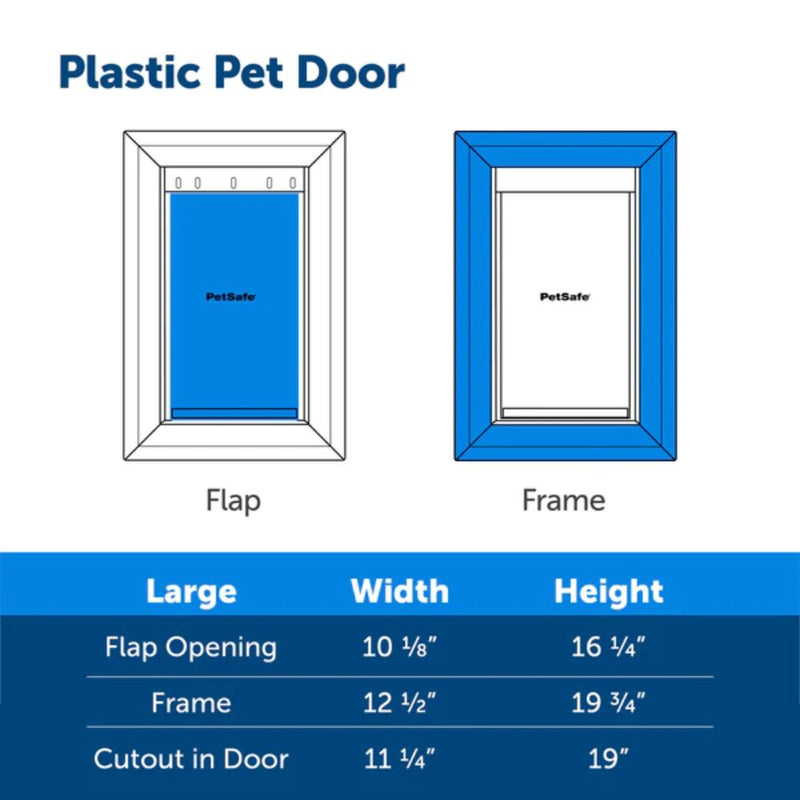 PetSafe - PPA00-10960 Plastic Pet Door - Large - Pet Door-zoom-