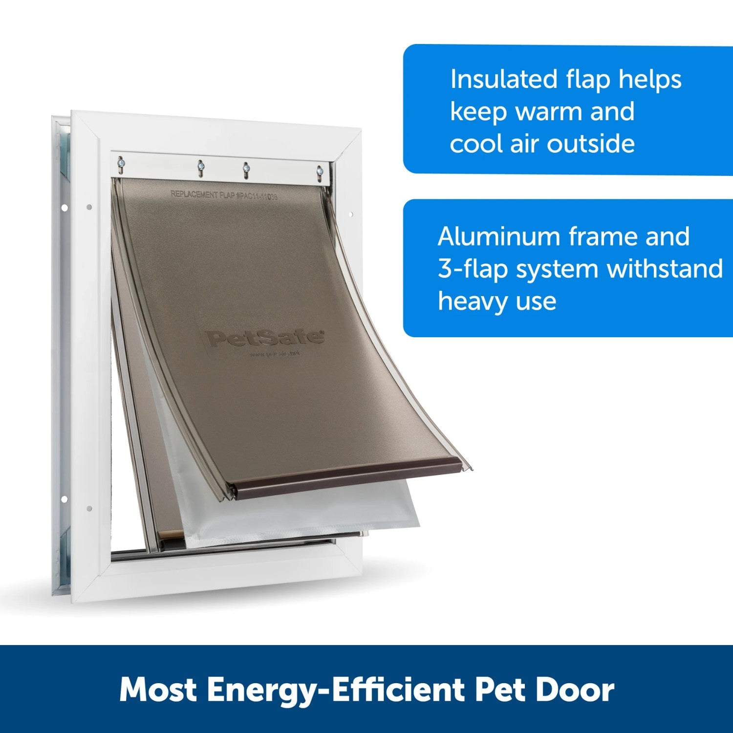PetSafe ZPA19-16853 Extreme Weather Aluminum Pet Door Medium with Insulated Flaps