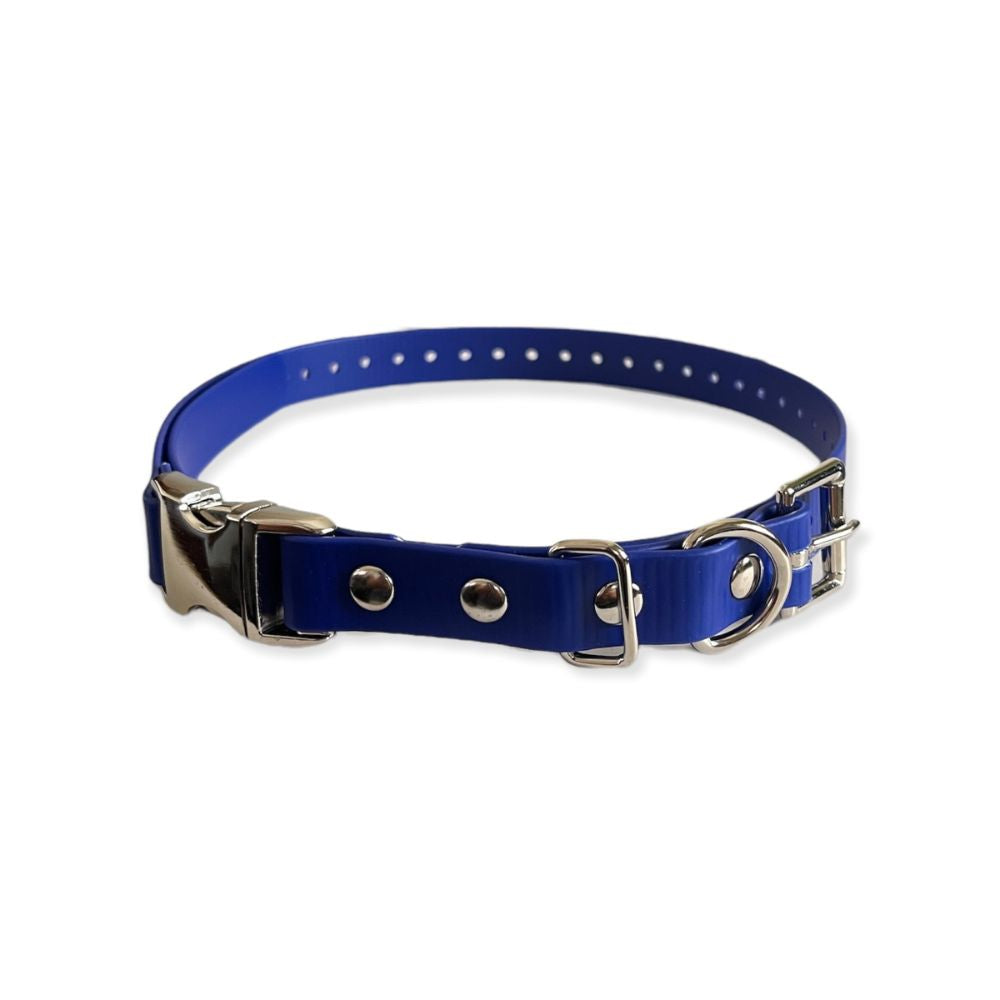 E-Collar Technologies 3/4" Quick Snap Biothane Collar in Blue