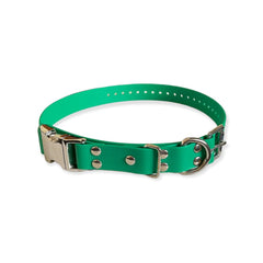 E-Collar Technologies 1" Width Quick Snap Biothane Collar in Green