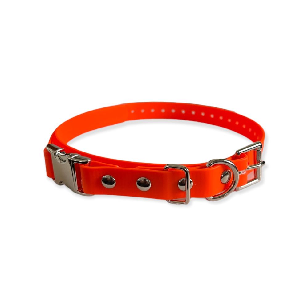 E-Collar Technologies 3/4" Quick Snap Biothane Collar in Orange