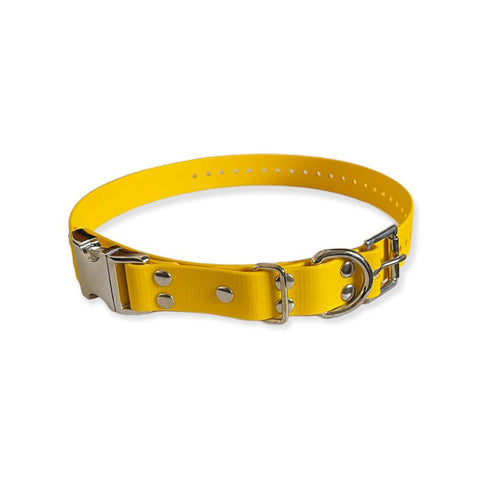 E-Collar Technologies 1" Width Quick Snap Biothane Collar in Yellow