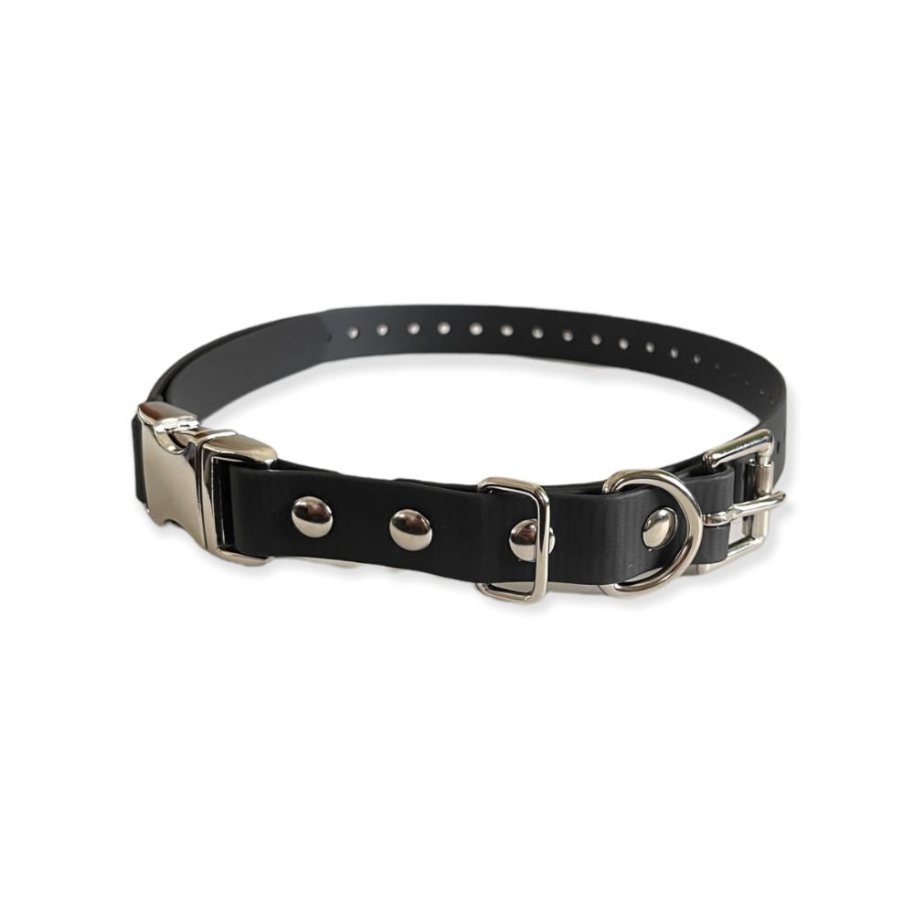 E-Collar Technologies 3/4" Quick Snap Biothane Collar in Black