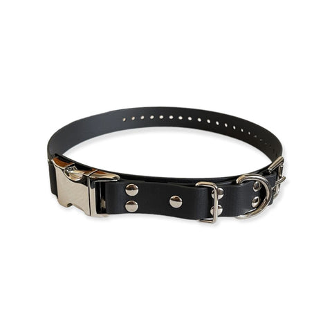 E-Collar Technologies 1" Width Quick Snap Biothane Collar in Black
