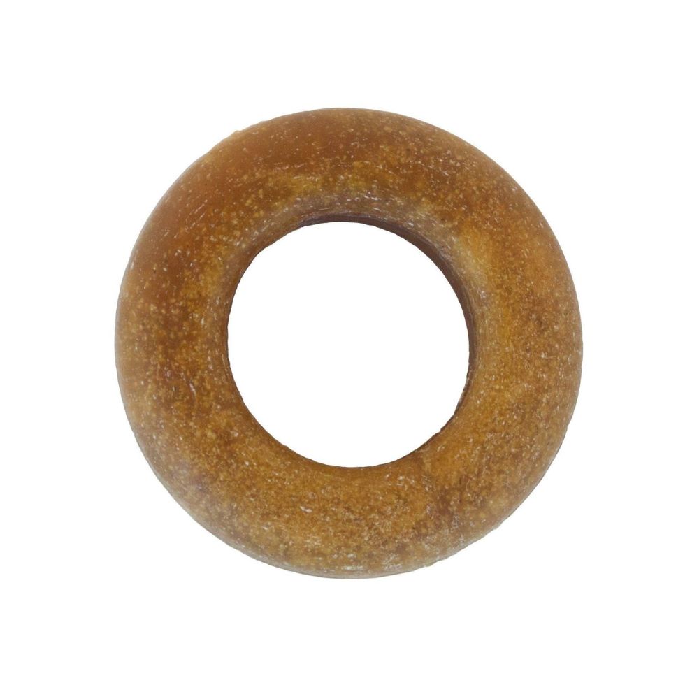 One Brown Piece of Starmark Dog Edible Chicken Treat Ring