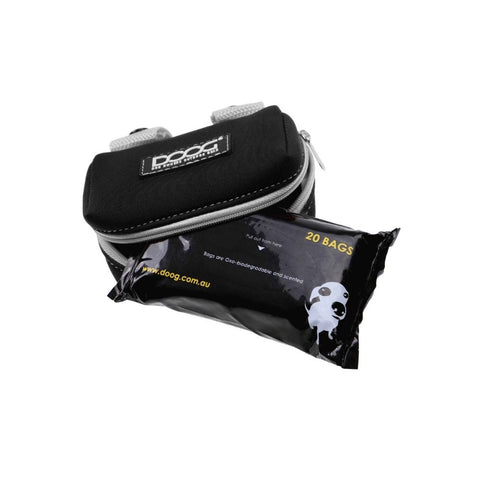 DOOG Walkie Pouch in Black with Poop Bag