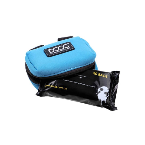 DOOG Walkie Pouch in Light Blue with Poop Bag