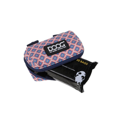 DOOG Walkie Pouch in Pink and Blue - with Poop Bag