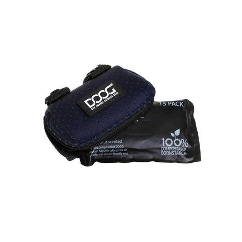Navy DOOG Neoprene Walkie Pouch with Poop Bag