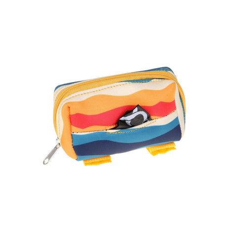 DOOG Neoprene Walkie Pouch in Red, Yellow, Blue Color Way - Back Side