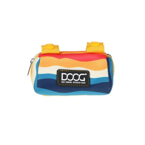 DOOG Neoprene Walkie Pouch in Red, Yellow, Blue Color Way