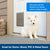 White Dog Beside PetSafe ZPA19-16853 Extreme Weather Aluminum Pet Door Medium