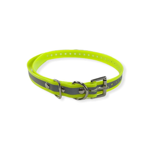 E-Collar Technologies - 3/4" Reflective Biothane Replacement Strap in Yellow