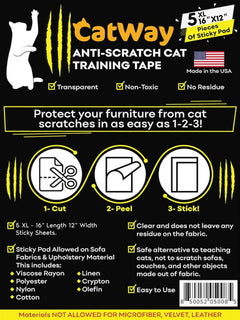 CatWay-CatWay - 5XL 16”x12” Anti Cat Scratch Furniture Protectors (5 Pack)