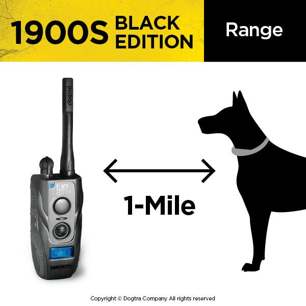 Dogtra - 1900S Black Edition - 1 Mile - Remote Training Collar-zoom-