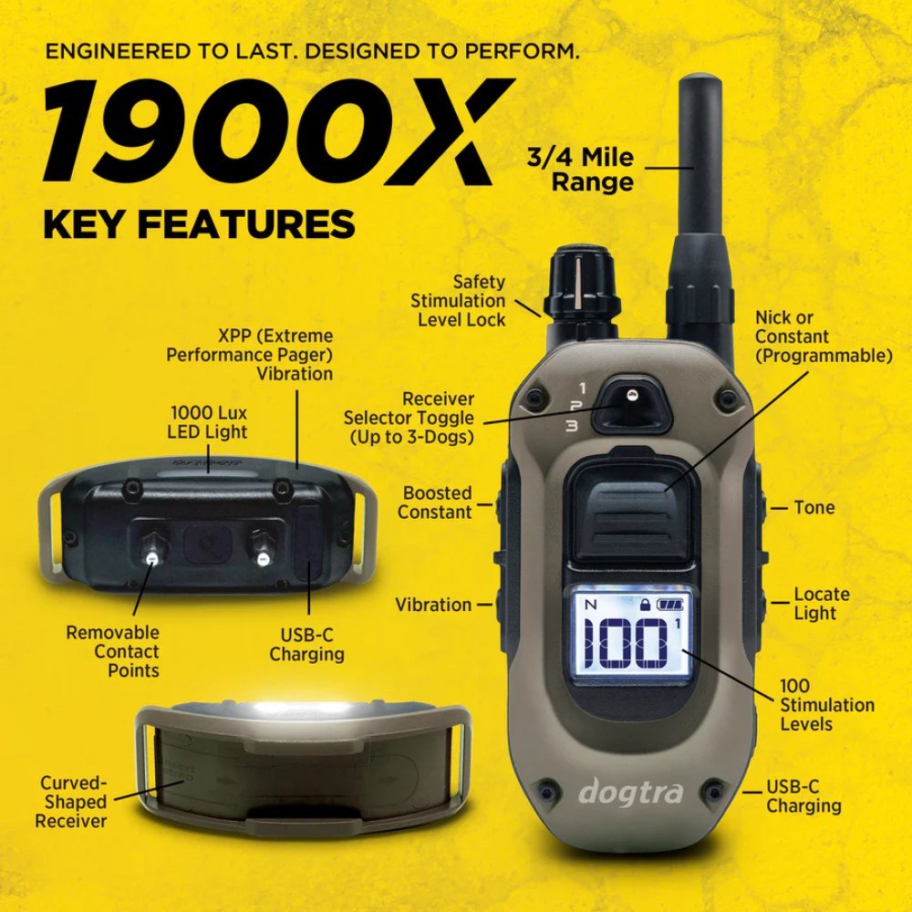 Dogtra-Dogtra - 1900X-2 Dog - 3/4 Mile - Remote Training Collar