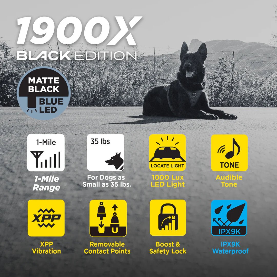 Dogtra-Dogtra 1900X Black Edition - 1 Mile - Remote Training E-Collar