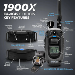 Dogtra-Dogtra 1900X Black Edition - 1 Mile - Remote Training E-Collar