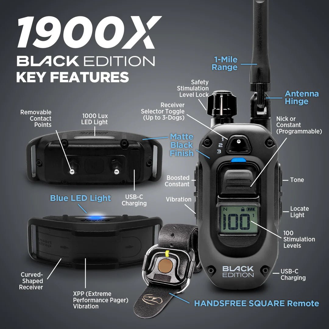 Dogtra-Dogtra 1900X Black Edition - 1 Mile - Remote Training E-Collar