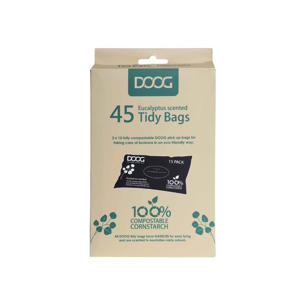DOOG-DOOG - Compostable Pick Up Bags - 45-Count, Black - Waste Management