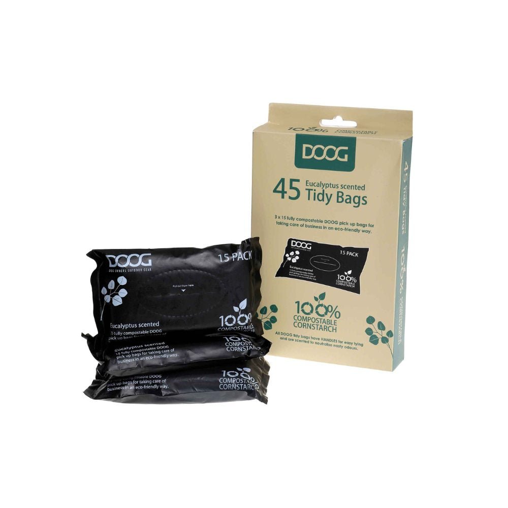 DOOG-DOOG - Compostable Pick Up Bags - 45-Count, Black - Waste Management