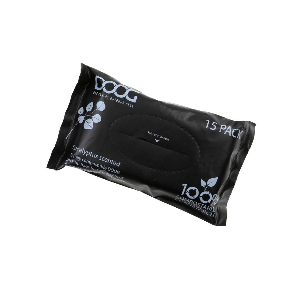 DOOG-DOOG - Compostable Pick Up Bags - 45-Count, Black - Waste Management