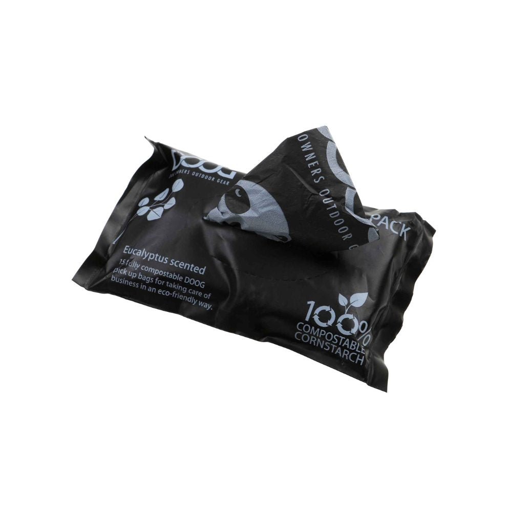 DOOG-DOOG - Compostable Pick Up Bags - 45-Count, Black - Waste Management