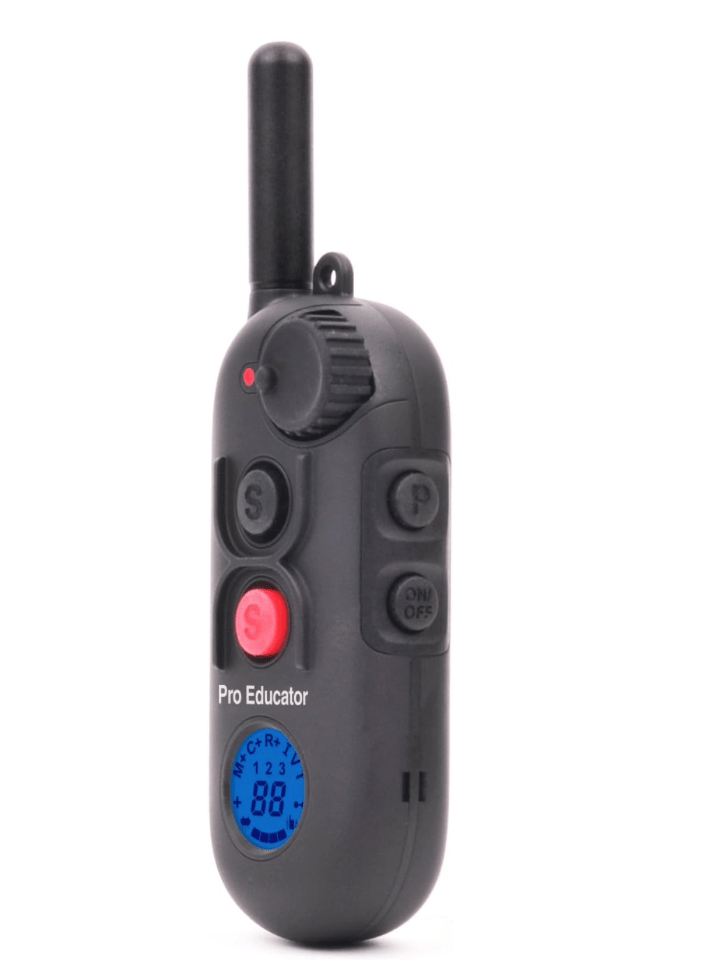 Bundle of 2 - Pro Educator PE-900 Remote Dog Training Collar Black by E-Collar Technologies with PetsTEK Clicker-zoom-