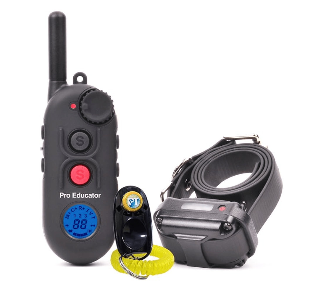 E-Collar Technologies-Bundle of 2 - Pro Educator PE-900 Remote Dog Training Collar Black by E-Collar Technologies with PetsTEK Clicker