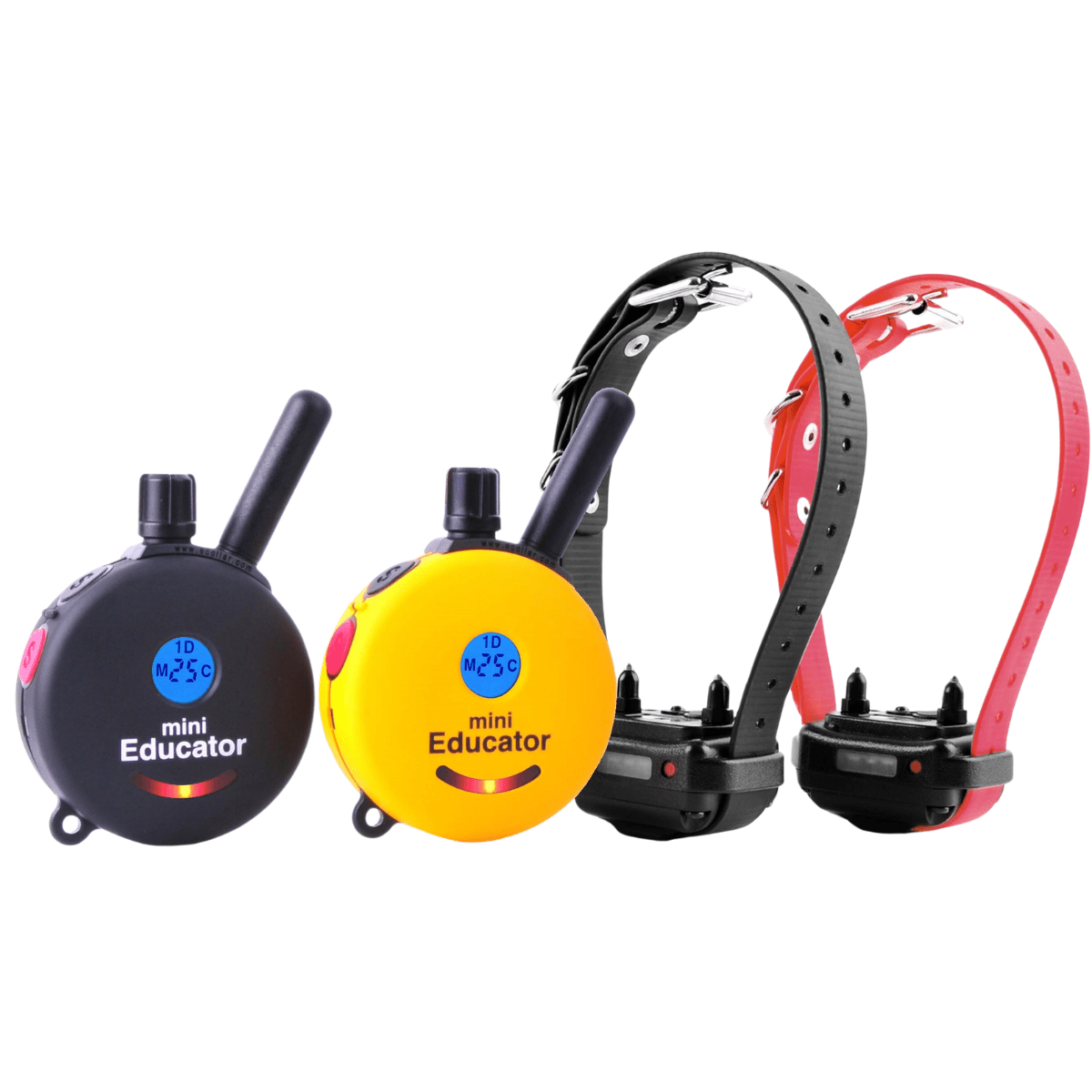 E-Collar Technologies-Mini Educator ET-302 2T Remote Dog Training Collar with 2 Transmitters by E-Collar Technologies - Yellow Remote
